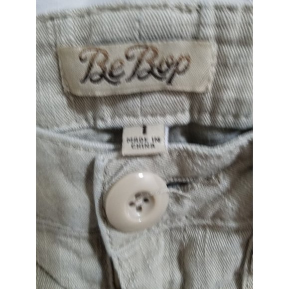Bebop Juniors Jeans Size 1 Khaki Slight Flare - Picture 6 of 7